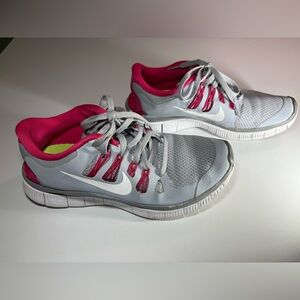 Nike Women's Athletic Shoes in Gray and Pink Accents